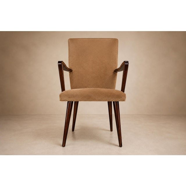 Set of 12 Brazilian Rosewood and Mohair Dining Chairs, Including Two Head Chairs, 1960s For Sale - Image 10 of 18