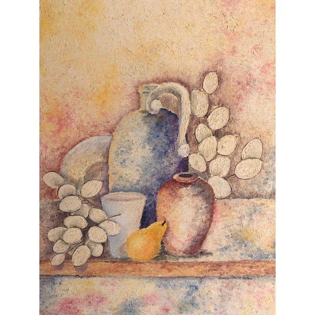 Cream Original Impressionist Still Life, Framed For Sale - Image 8 of 12