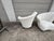 Pair of Asymmetrical Channel Back Lounge Chairs For Sale - Image 11 of 14