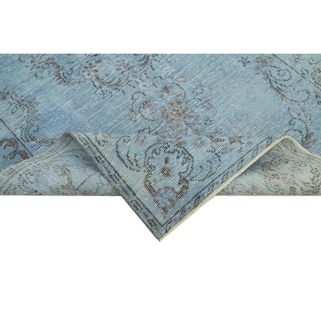Vintage Handmade Overdyed Rug For Sale - Image 6 of 7