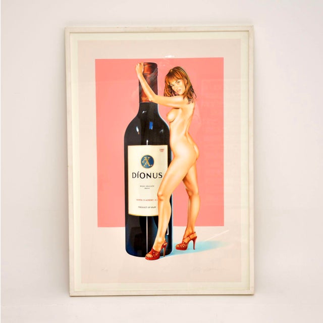 An artist signed and numbered limited edition lithograph screen print of the painting “Dionus”, by the famous American...