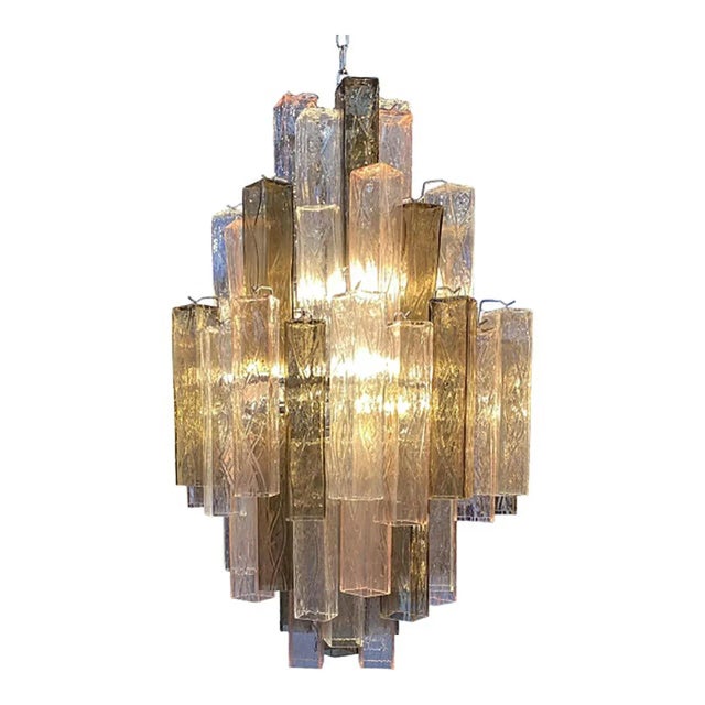 Chandelier with Glass Squared Elements from Simoeng For Sale - Image 11 of 11