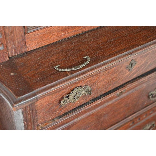 Late 19th Century Victorian Renaissance Revival Carved Drop-Front Secretary Desk For Sale - Image 9 of 18