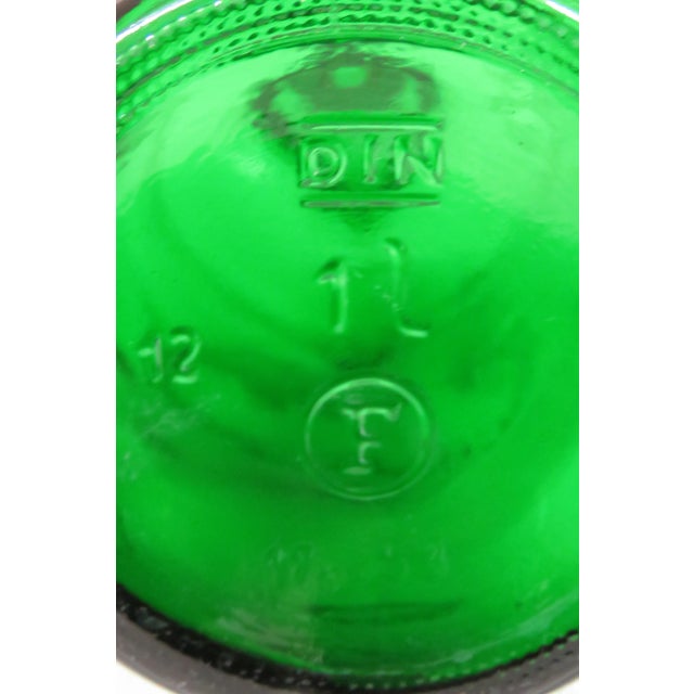 Glass Brennspiritbus Green Glass Bottle German Spirits With Swing Top Closure 4716b For Sale - Image 7 of 14