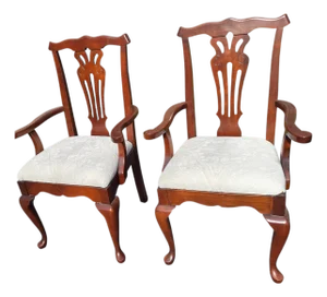 2 Pennsylvania House Cherry Dining Room Armchairs Chippendale Sheild Back