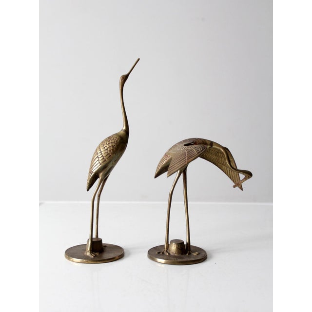 Mid Century Brass Bird Figures For Sale - Image 6 of 11