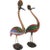 Metal Vintage Italian Tall Jewel-Like Red Blue Green White Glass Crested Bird For Sale - Image 7 of 10