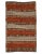 Textile Orange Striped Ebroidered Kilim Rug For Sale - Image 7 of 7