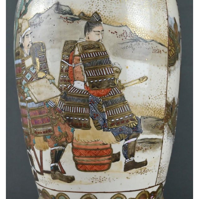 Late 19th Century Satsuma Porcelain and Bronze Oil Lamps, Japan, Set of 2 For Sale - Image 17 of 18