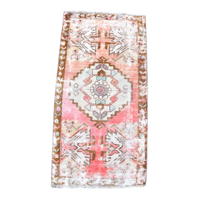 1960s Vintage Handmade Wool Rug For Sale