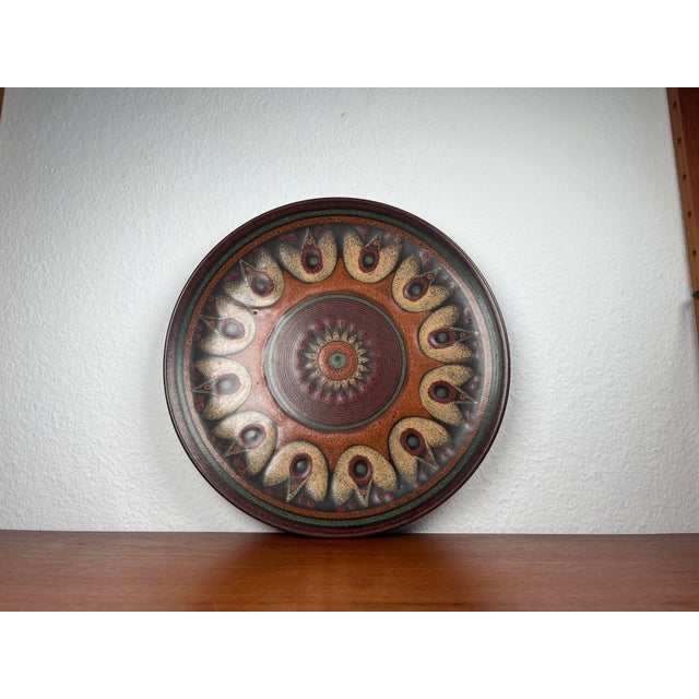 Vintage German Large Ceramic Wall Plate from KMK Keramik Manufaktur Kupfermühle, 1970s For Sale - Image 11 of 15