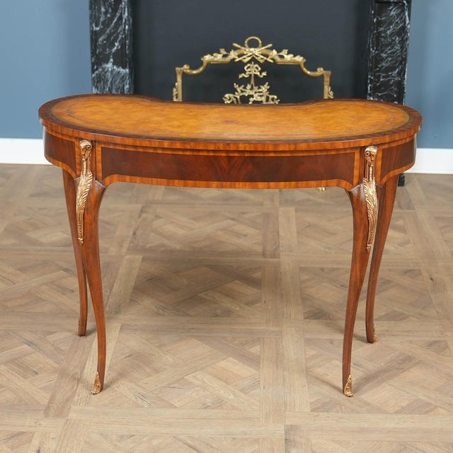 Vintage Maitland Smith Kidney Shaped Desk For Sale - Image 15 of 18