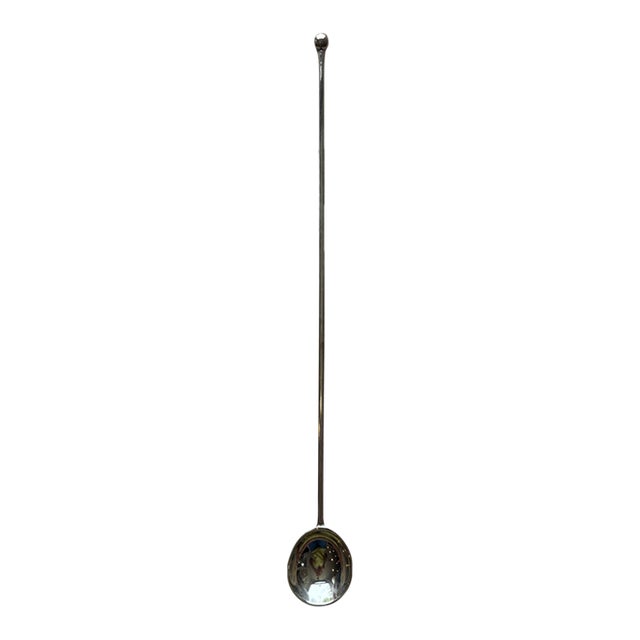 Mid 20th Century Hôtel Silver Smooth Cocktail Stirrer For Sale