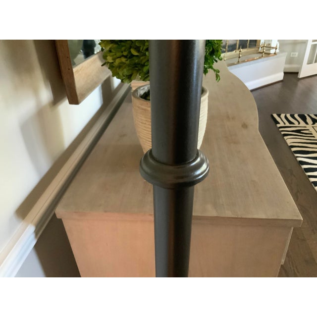 1980s Hollywood Regency Painted Metal Faux Bamboo Floor Lamps - A Pair For Sale In Chicago - Image 6 of 13