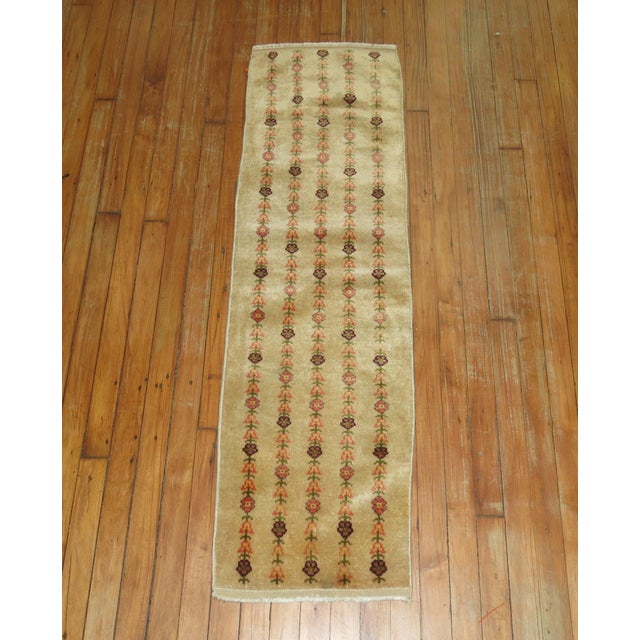 Early 21st Century Vintage Turkish Konya Runner - 1'4" x 4'6" For Sale - Image 5 of 6