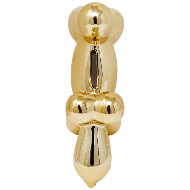 Pop Art Interior Illusions Plus Gold Mini Ceramic Dog Piggy Bank - 7.5" tall For Sale - Image 3 of 7