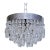 Vintage Mid-Century Modern Reeded Chrome Tiered Crystal Chandelier For Sale
