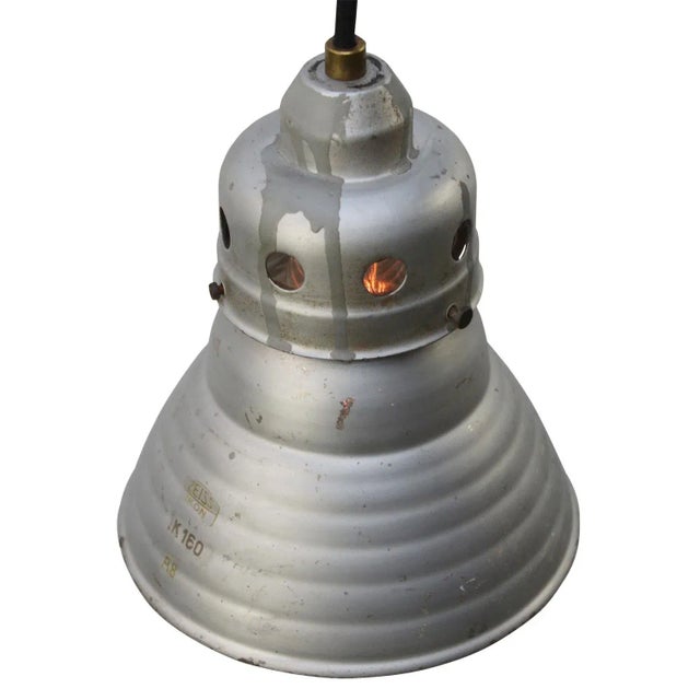 Vintage Industrial Mercury Mirror Glass Pendant Light from Zeiss Ikon For Sale - Image 4 of 8