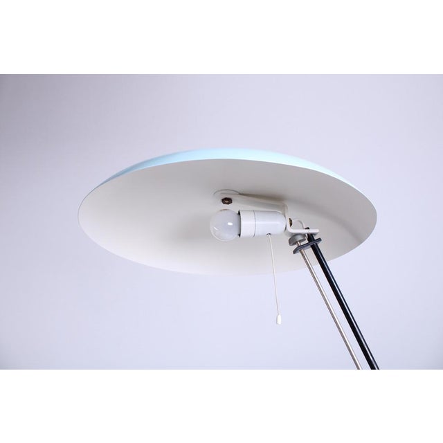 Ufo Shaped Baby Blue Table Lamp in Metal by Nedalo, 1950s For Sale - Image 11 of 18