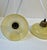 Metal Vintage Art Deco Brass and Striped Yellow Glass Pendant Lamps from Lyfa, 1940s, Set of 2 For Sale - Image 7 of 13