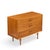 Wood Paul McCobb Style Furnette Mid Century Walnut and Brass Three Drawer Dresser For Sale - Image 7 of 7