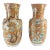 19th Century Pair of Chinese Export Straits Porcelain Vases in Orange, as Is Repaired For Sale