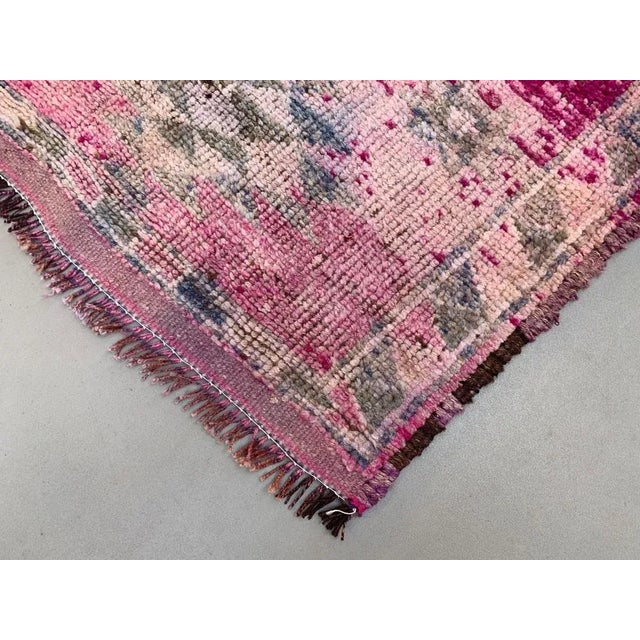 Vintage Turkish Tribal Runner Rug in Wool For Sale - Image 9 of 11