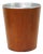 Mid Century Teak Aluminum Trashcan in the Style of Danish Modern For Sale