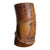 Antique Chinese Carved Bamboo Brush Pot Bitong Qing Dynasty Scholar Landscape 6.5" For Sale