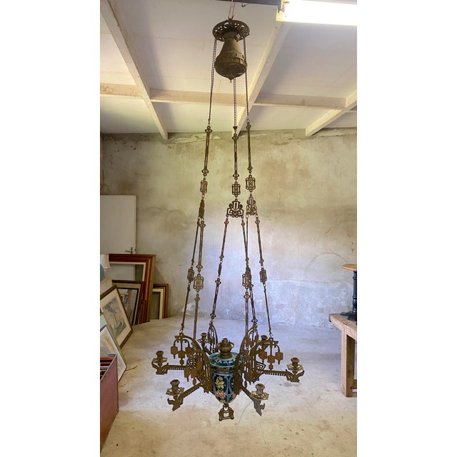 Antique Neo-Gothic Church Chandelier, 1800s For Sale - Image 10 of 10