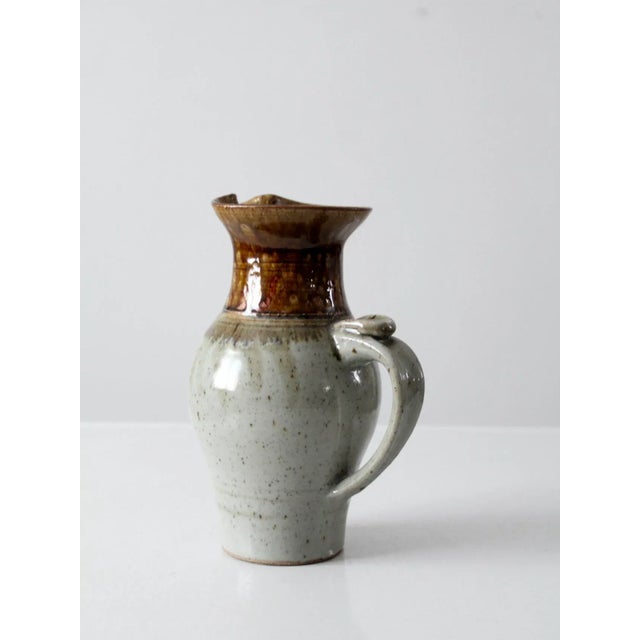 Vintage Studio Pottery Pitcher Circa 1980 For Sale - Image 6 of 10