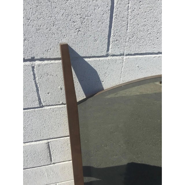Mid Century Modern Walnut Wall Mirror - Vintage Boho Entryway Decor For Sale In Los Angeles - Image 6 of 10