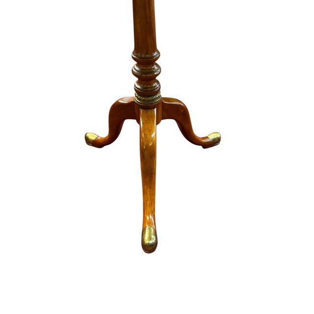 Theodore Alexander Regency Style Pedestal Table With Brass Inlay For Sale - Image 11 of 14