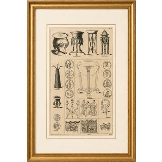 Bernard de Montfaucon, Roman Ritual Vessels & Antiquities, 1721, Engraving For Sale
