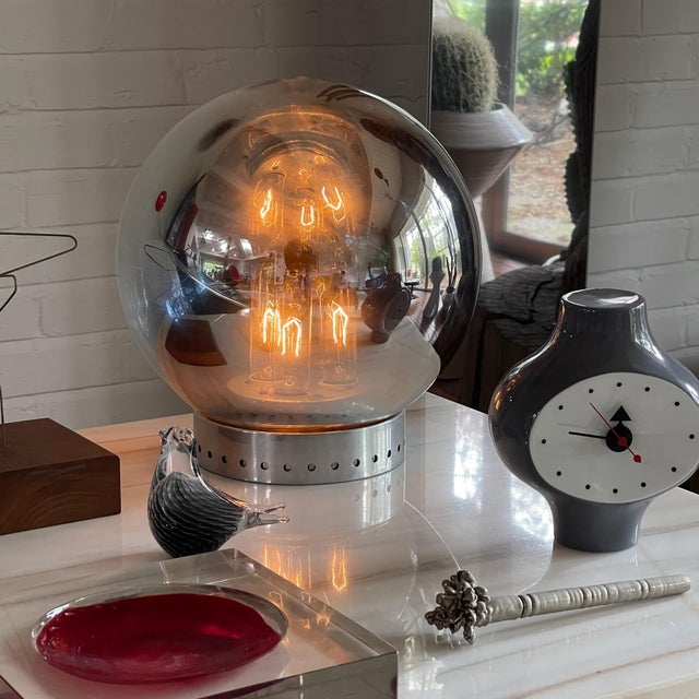 Mid 20th Century Robert Sonneman "Gazing Ball" Lamp For Sale - Image 9 of 12
