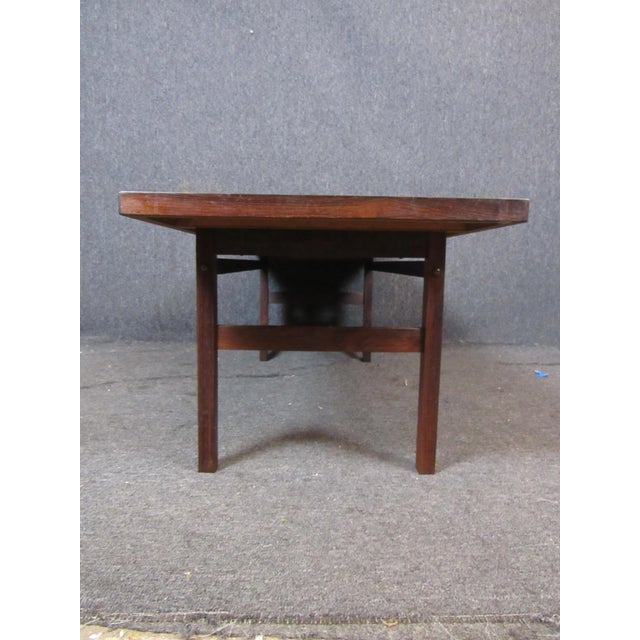 Burnt Orange Mid-Century Danish Rosewood Coffee Table For Sale - Image 8 of 11