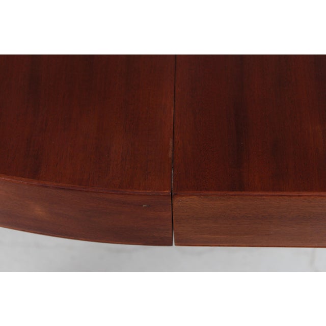 Large Round Dining Table Mahogany by Ole Wanscher for A. J. Iversen, Denmark, 1950s For Sale - Image 14 of 18