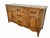 French Provincial 1960s Thomasville French Provincial Walnut Sideboard Buffet Credenza With Brass Hardware For Sale - Image 3 of 9