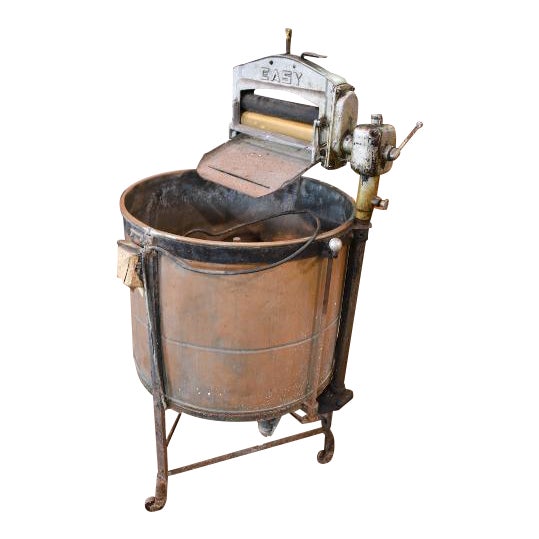 Antique Easy Primitive Copper Wash Tub Wringer Washing Machine Chairish