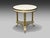 Hollywood Regency Maison Jansen Style, Hollywood Regency, White Lacquer, Brass, Bouilliote Table For Sale - Image 3 of 9