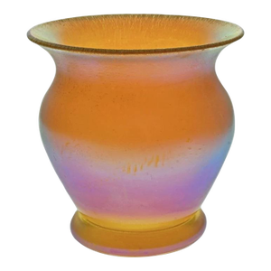 WMF Art Deco Period Iridescent Gold Art Glass Vase Myra Ikora Circa 1926-1936 Germany
