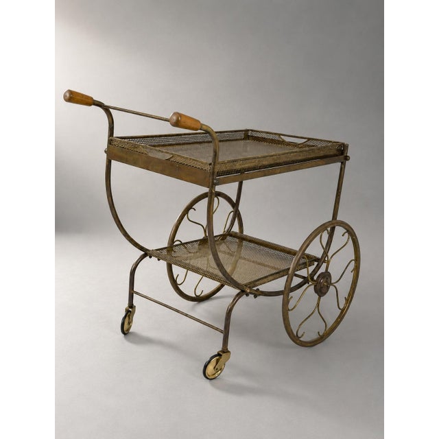Firma Svenskt Tenn Mid-Century Bar Trolley, Sweden, circa 1950 An exceptionally decorative Swedish mid-century cocktail...