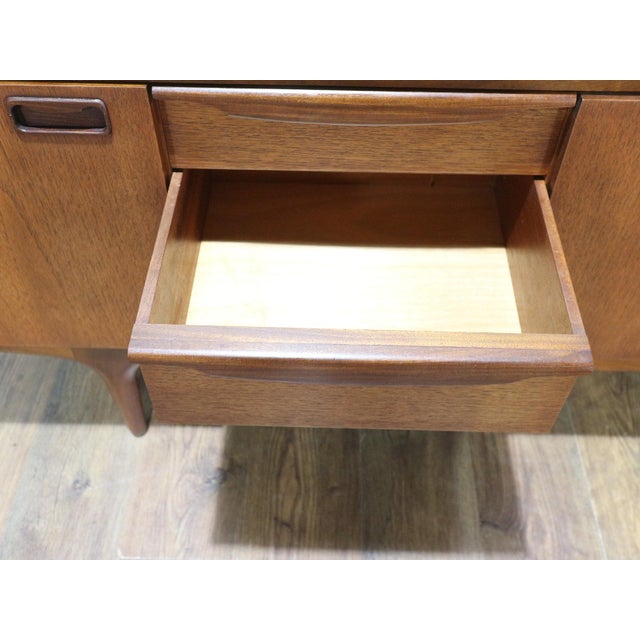 1960s Mid Century Modern Vintage Teak Sideboard Credenza in the Style of Greaves and Thomas For Sale - Image 11 of 14