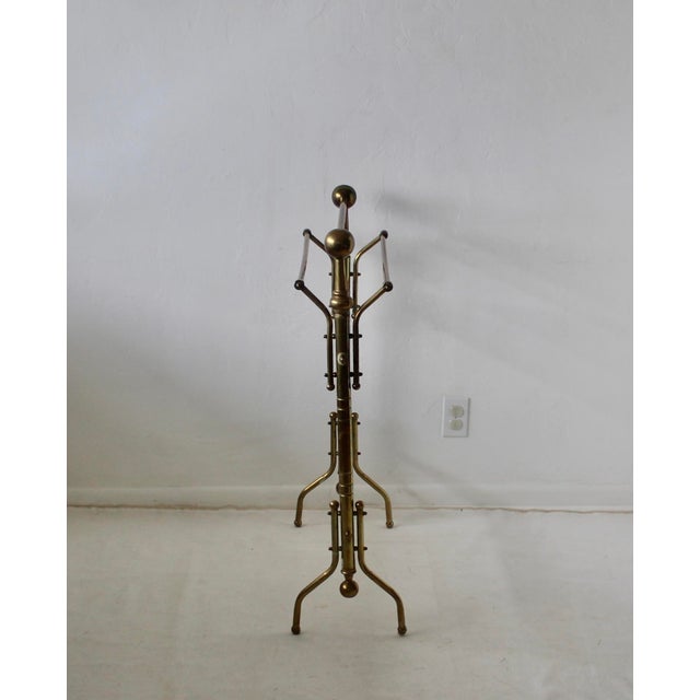 Brass Vintage Victorian-Style Brass Towel Blanket Comforter Rack Stand For Sale - Image 8 of 15
