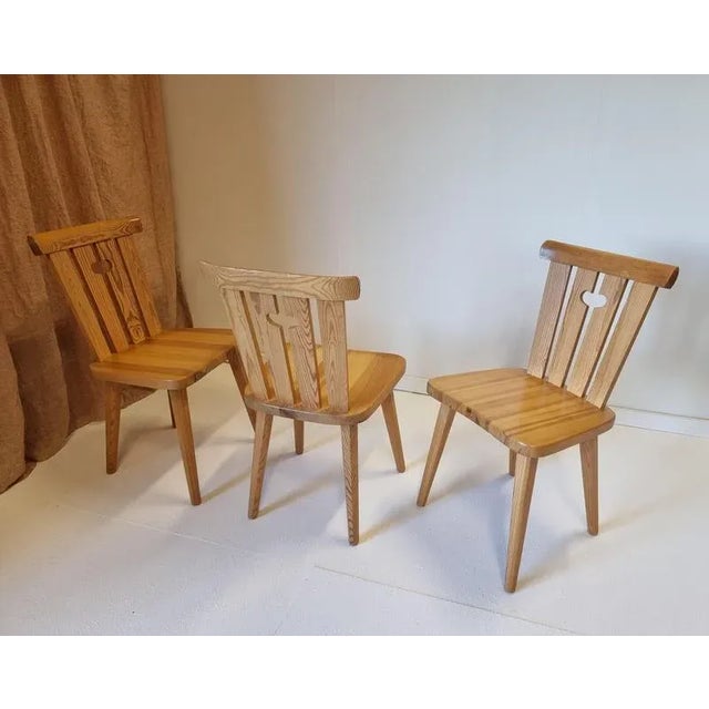 Scandinavian Modern Pine Chairs by Göran Malmvall for Karl Andersson & Söner, 1950s, Set of 8 For Sale - Image 5 of 9