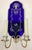 Glass Pair Early Georgian Style Cobalt Blue Mirrored Sconces with Wheel Cut Decoration For Sale - Image 7 of 12