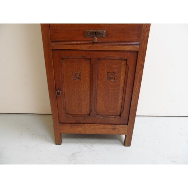 Antique Dutch Oak Filing Cabinet with Drawers, 1890s For Sale - Image 9 of 11