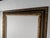 Large Vintage Carved Wood Picture Frame in Gold & Deep Blue With Cream Linen Liner For Sale - Image 10 of 15
