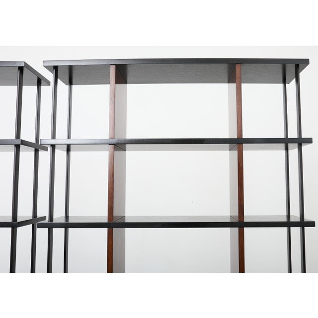 Early 21st Century Pair of Ralph Lauren Italian Oak Cushing Etagere Bookcases For Sale - Image 5 of 18