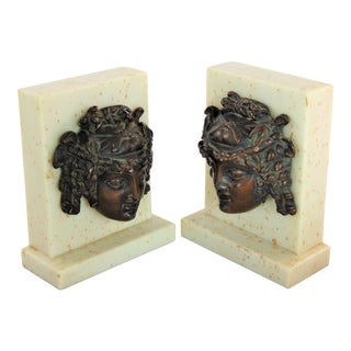 Vintage Classical Greek Bookends - a Pair For Sale